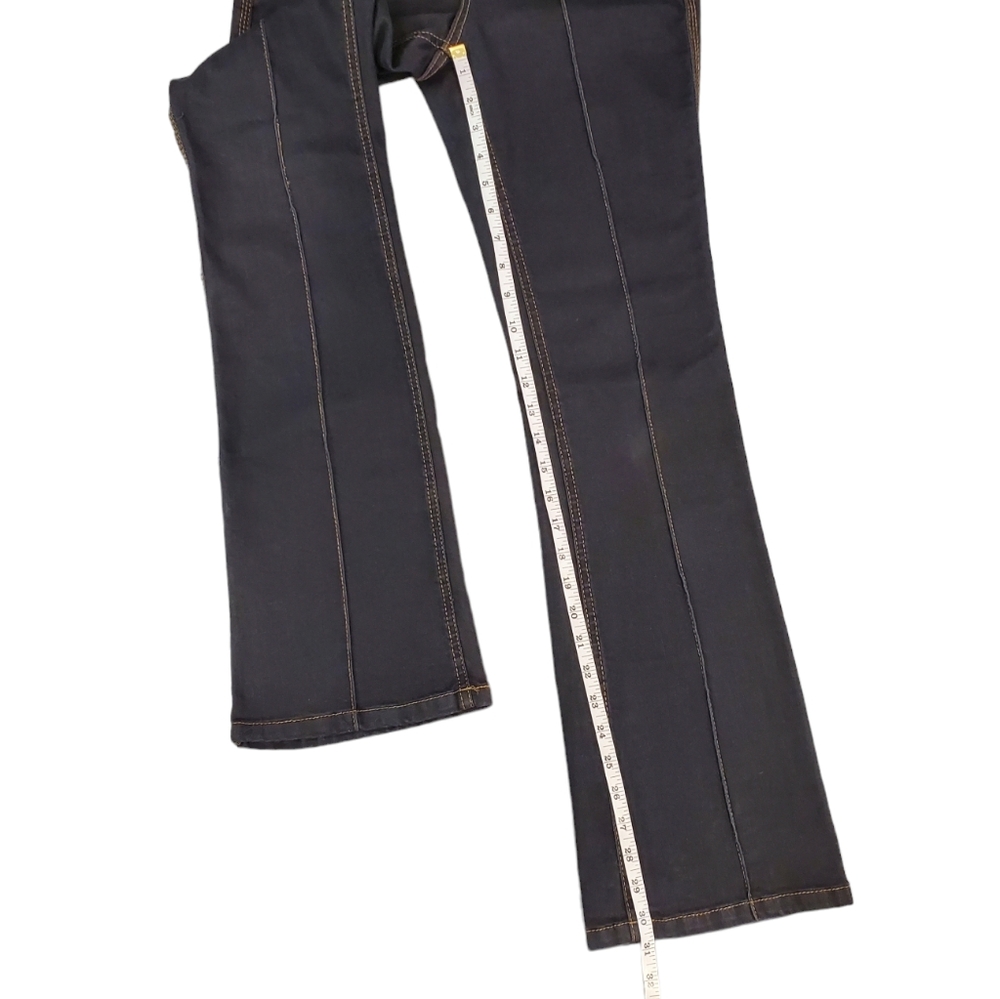 Marc New York Jeans Womens Size 2 Black Mid Rise Front Seam Flare Pants - Picture 6 of 12